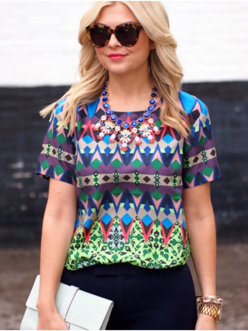 J. Crew Silk Gemstone Top 14
